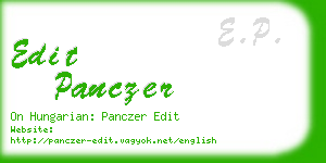 edit panczer business card